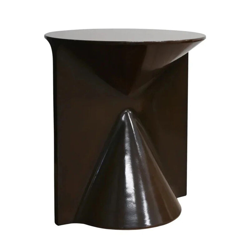 Vista Hourglass Side Table - Dark Earth Gloss image number 0